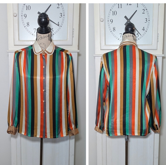 Vintage Peter Pan Collar button up blouse - Picture 4 of 6
